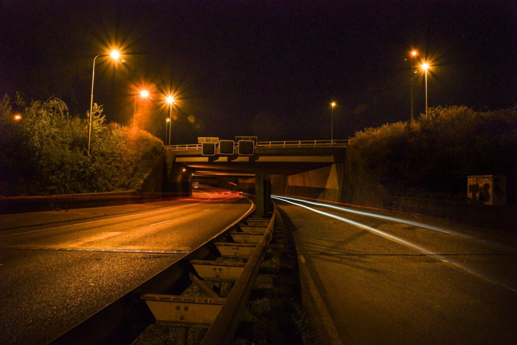 Auto bij nacht fotografie