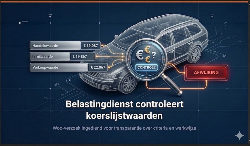 Belastingdienst controleert koerslijstwaarden - handelswaarde inruilwaarde verkoopwaarde controle afwijking
