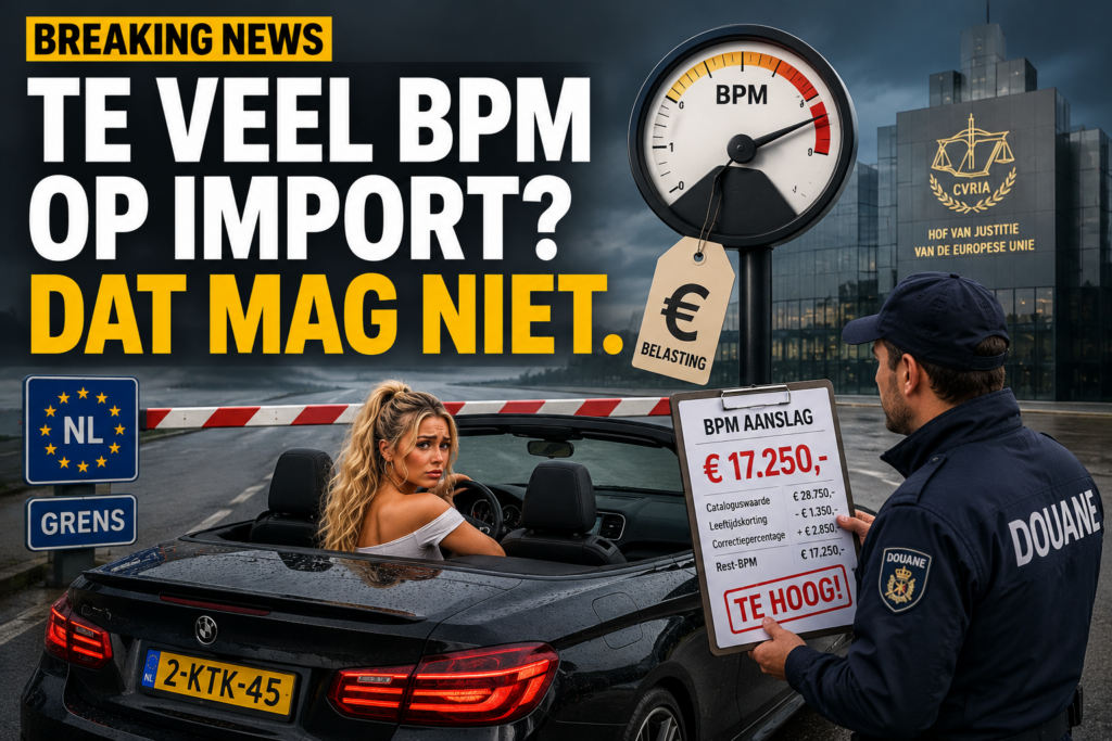 Te veel BPM op import? Importauto met te hoge BPM-aanslag en het Hof van Justitie van de EU op de achtergrond